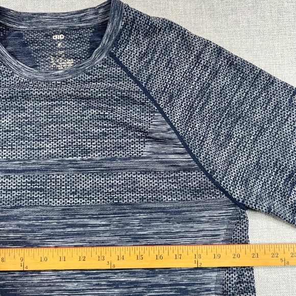 Dip Performance Active Long Sleeve Shirt Men Medium Heather Blue Yoga Athleisure - Picture 4 of 7